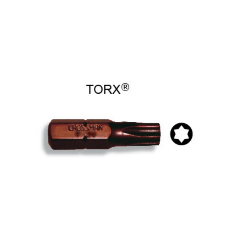 PUNTA CROSSMAN MAGNET. TORX T-10 1/4 X 25MM # 44-306 (10 UNI.)