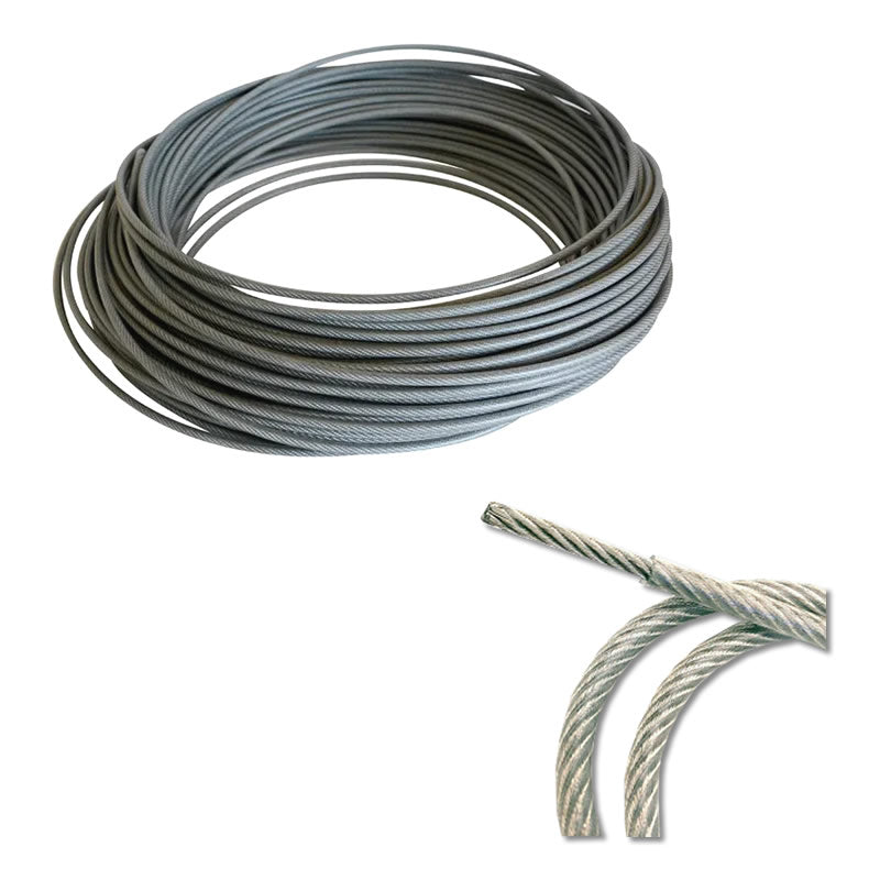 CABLE ACERO GALV. ALEMAN 4 MM C/PL (200 METROS)