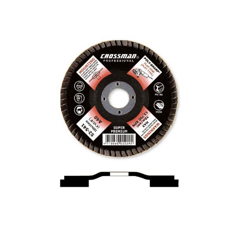 DISCO OXIDO ALUMINIO CROSSMAN 115X222 GRANO 100 #52554 (OF)