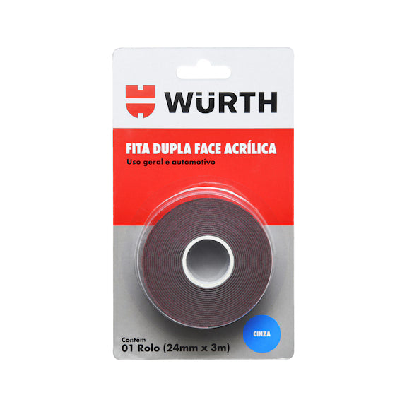 CINTA DOBLE FAZ GRIS 19MMX1MMX3M - WURTH - WURTH