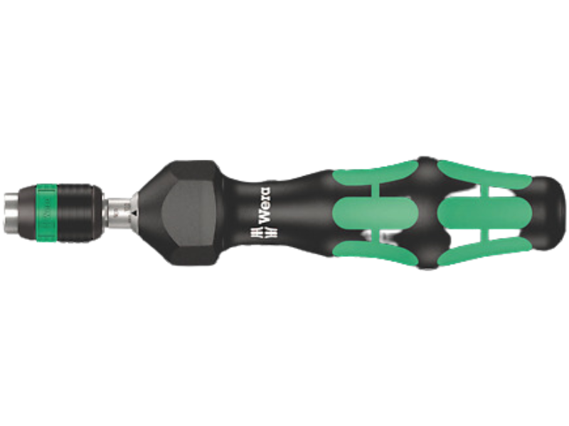 Destornillador dinamométrico Serie 7400 Kraftform ajustable (1.2-30 Nm) con porta-puntas Rapidaptor de cambio rápido Wera