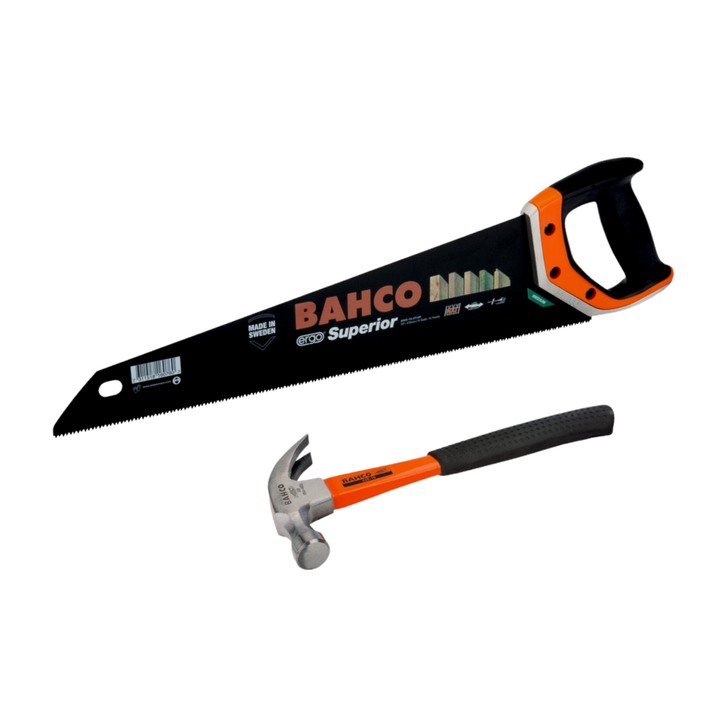 Pack Serrucho ERGO™ Superior™ 475mm/19 + Martillo de Uña 16oz/450g Bahco