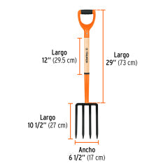 HORQUETA TRUPER TIERRA 4 GANCHOS C/MANGO 30 # BJ-4P (11018)