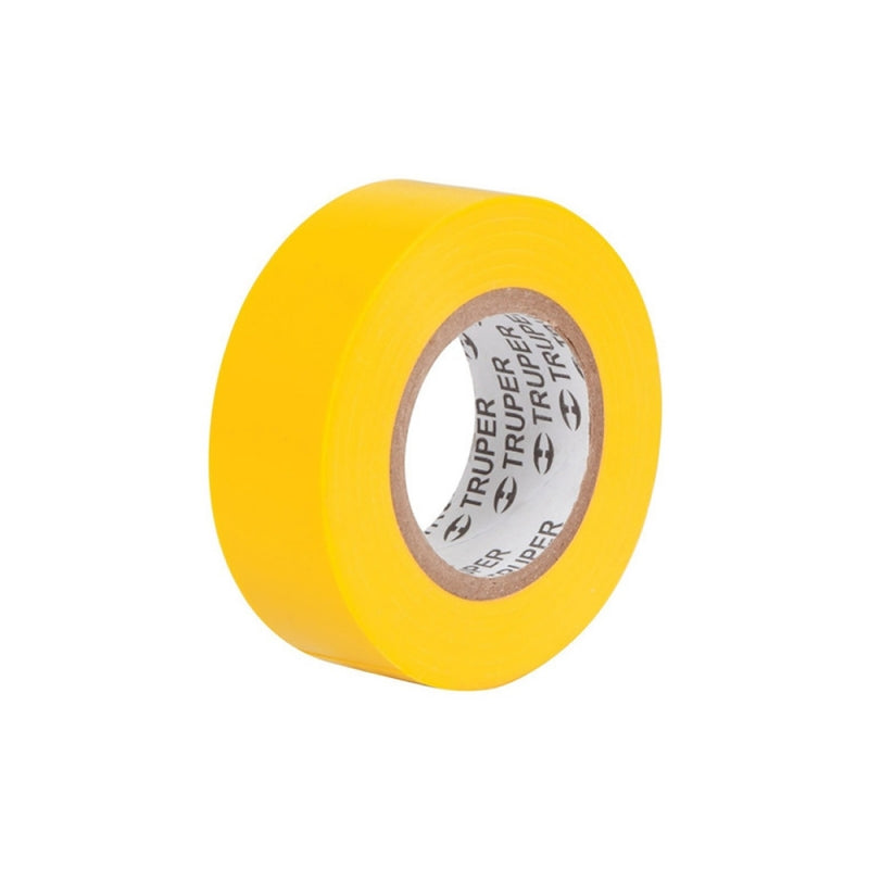 HUINCHA AISLADORA TRUPER 19MMX18M AMARILLA # M-33A (PQTE 8 ROLLOS) (12503)