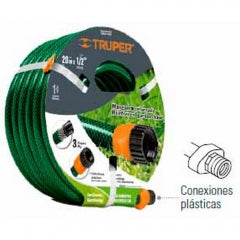 MANGUERA TRUPER P/RIEGO REFORZADA 1/2X20 MTS #MAN-20X 1/2RE (16051)