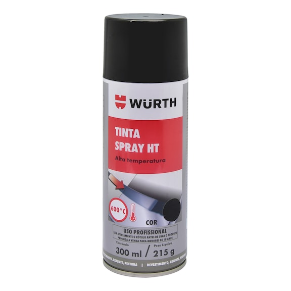 PINTURA EN SPRAY 600° NEGRO MATE - WURTH - WURTH
