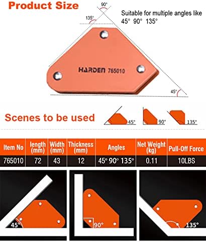 Set Escuadras magnéticas 4 piezas Harden