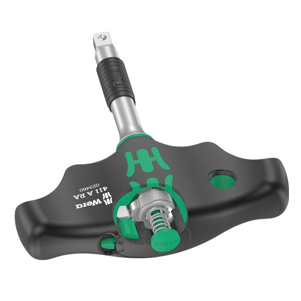 Mango T para dados 1/4 con chicharra Wera