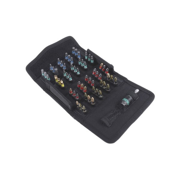Set puntas universales Bitorsion 1/4 con estuche 61 piezas Wera