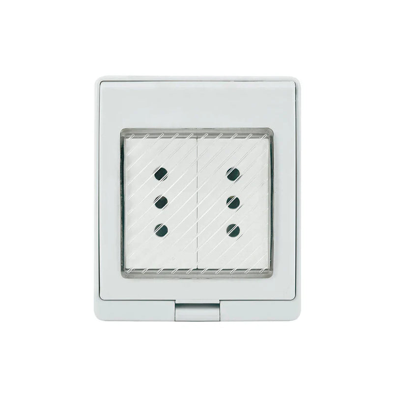 Hydrobox con toma corriente doble 10A 250V blanco