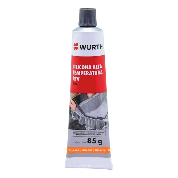 SILICONA ALTA TEMPERATURA RTV GRIS-85G - WURTH