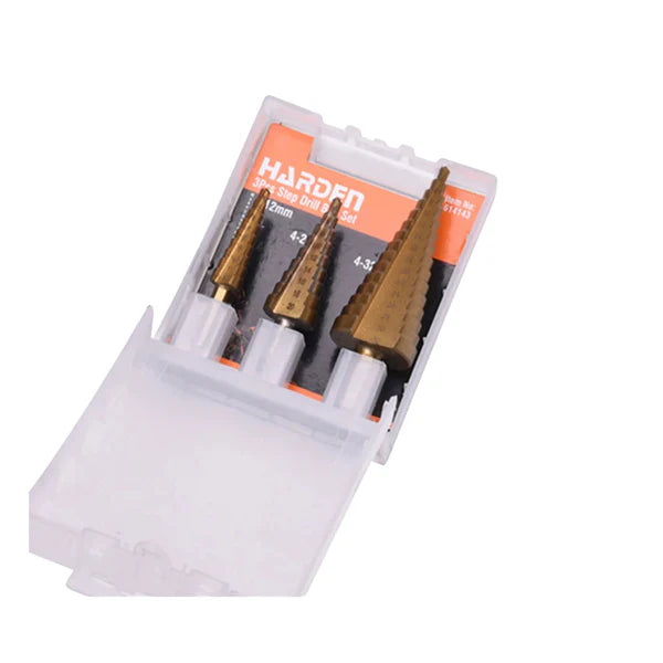 Set de brocas cónicas escalonadas 3 piezas 614143 - HARDEN
