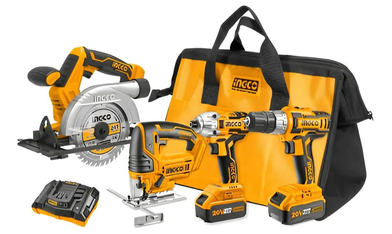 Kit Sierra Caladora Circular Taladro Atorn Impacto CKLI2010 INGCO