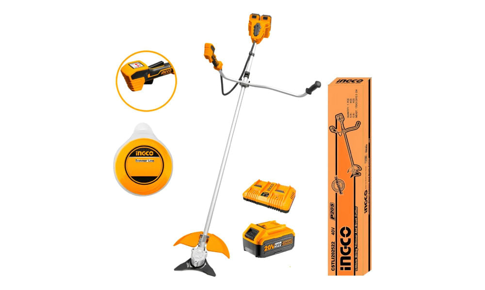 Orilladora de Pasto Inalambrica 40V C/Bat y Cargador CSTLI202522 INGCO