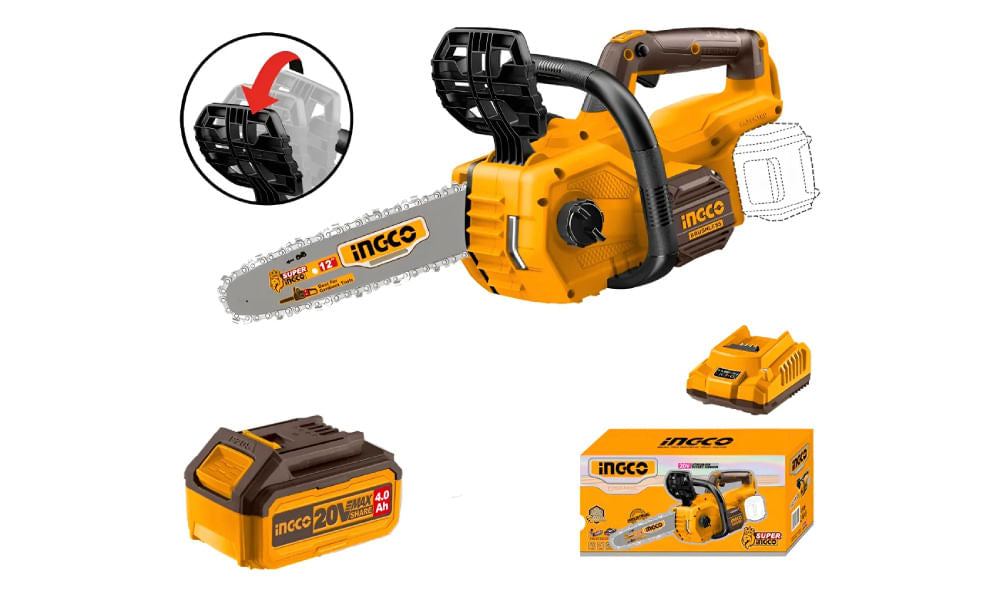 Motosierra Inalambrica 20V C/Bat + Carg Barra 12 CGSLI201286 INGCO