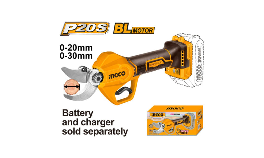 Tijera de Podar Inalambrica 20V Solo Herramientas CSSLI20308 INGCO