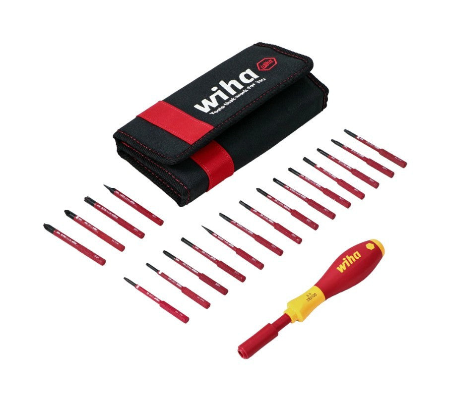 Juego de 19 puntas de atornilladores SlimLine aislante WIHA