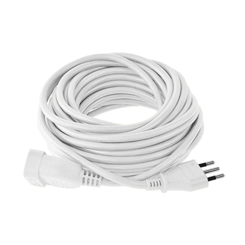 Alargador simple blanco 10A 2P+T 10m