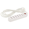 Alargador múltiple blanco 6 tomas 3mts. con interruptor 2P+T 10A