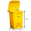 BASURERO PL STICO 50 L CON PEDAL SOIN – AMARILLO