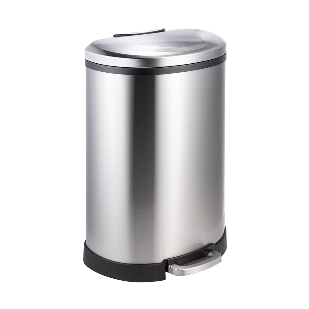 BASURERO ACERO INOXIDABLE CON PEDAL 50 LTS SOIN