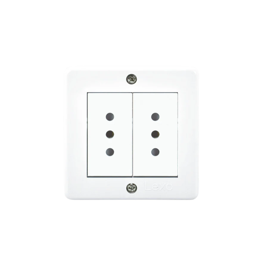 Hydrobox IP20 con toma corriente doble 10A 250V blanco