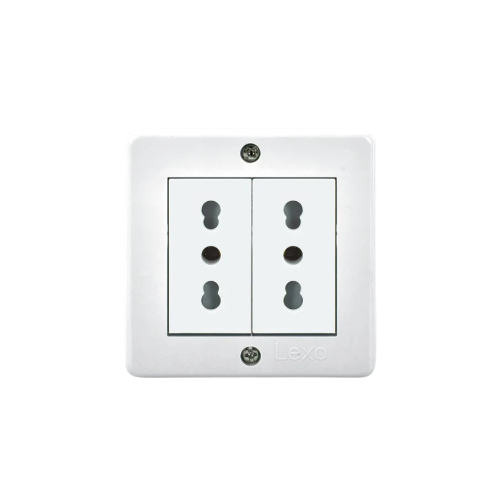 Hydrobox IP20 con toma corriente doble 10/16A 250V blanco