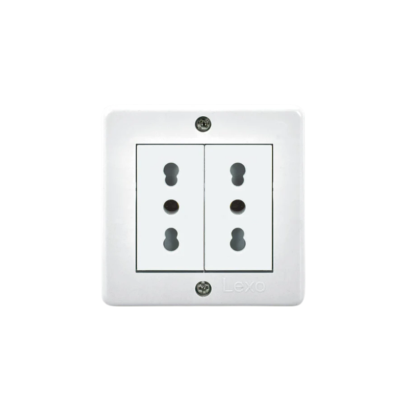 Hydrobox IP20 con toma corriente doble 10/16A 250V blanco