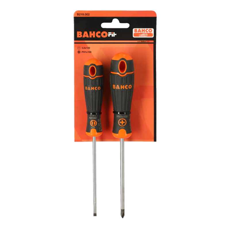 Juego Atornilladores Con Mango Goma 2 Piezas BAHCO