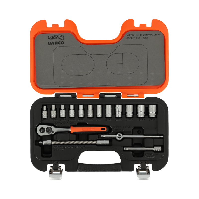 Juego De Dados 1/4 4 - 13MM 16 Piezas BAHCO