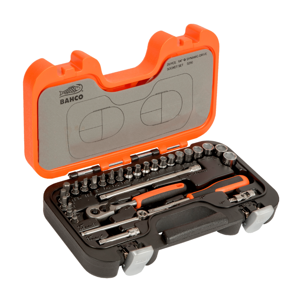 Juego de Dados con Chicharra/Carraca y Puntas Varias 29 Piezas BAHCO