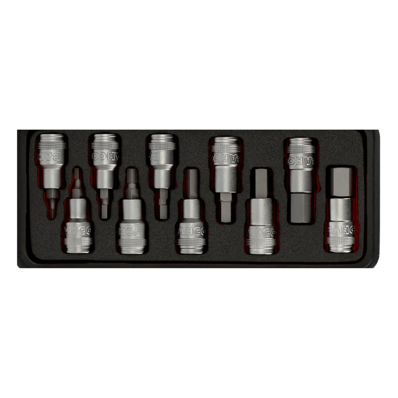 Juego de Dados para cabeza hexagonal C-1/2 - 5 a 19mm BAHCO