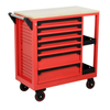 CARRO S/ HERRAMIENTAS 7 CAJONES CON BASE DE MADERA
