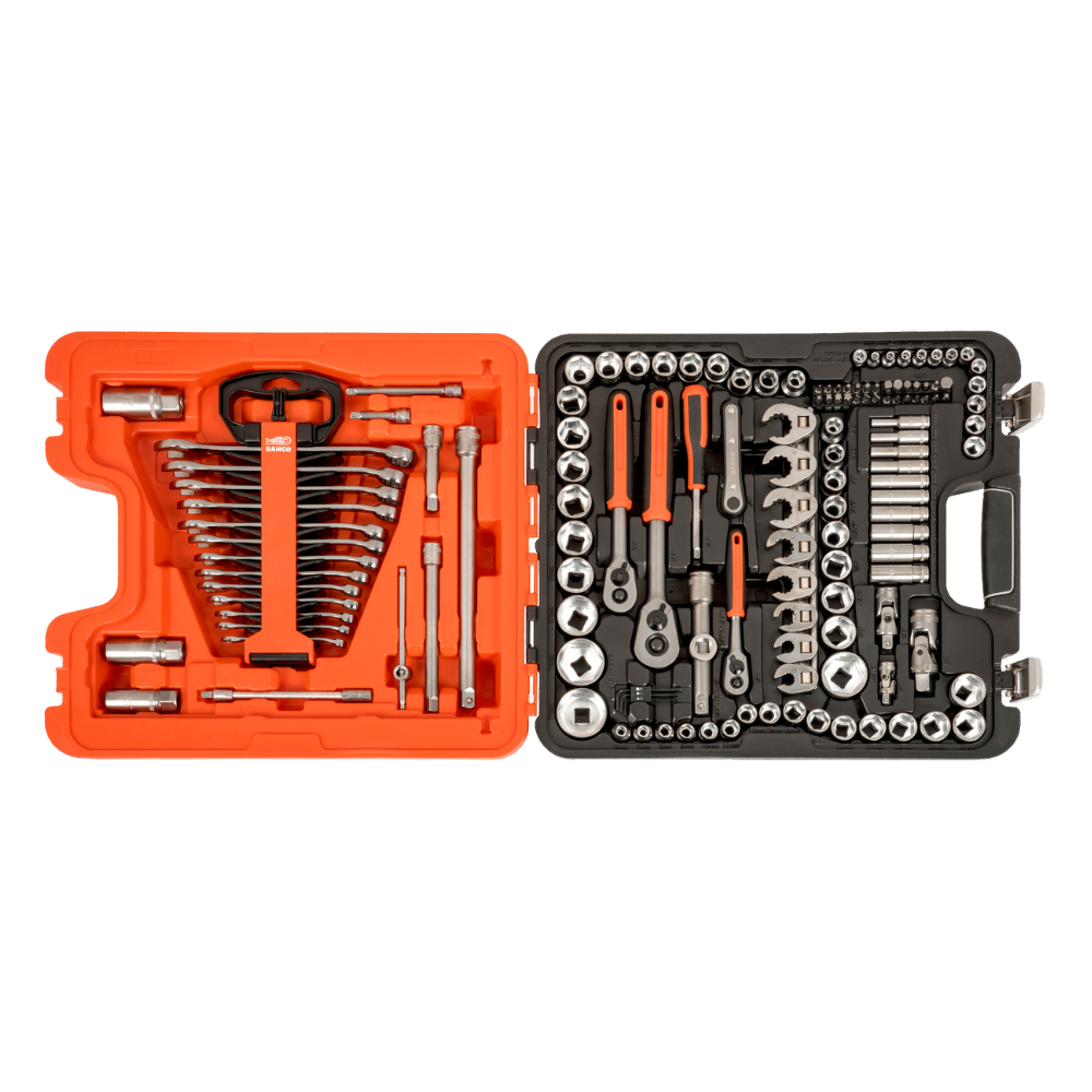 Juego de Dados Chicharras y Llaves combinadas de 138 piezas BAHCO