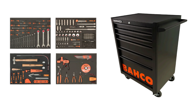 Carro de herramientas 26 heavy duty 198 piezas Bahco