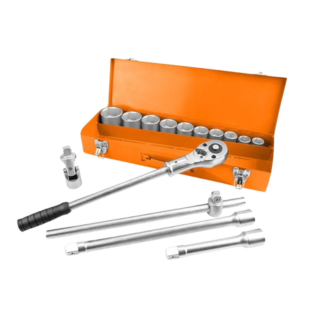 Juego de dados cuadrado con chicharra 3/4. 15 piezas (156815) WOKIN