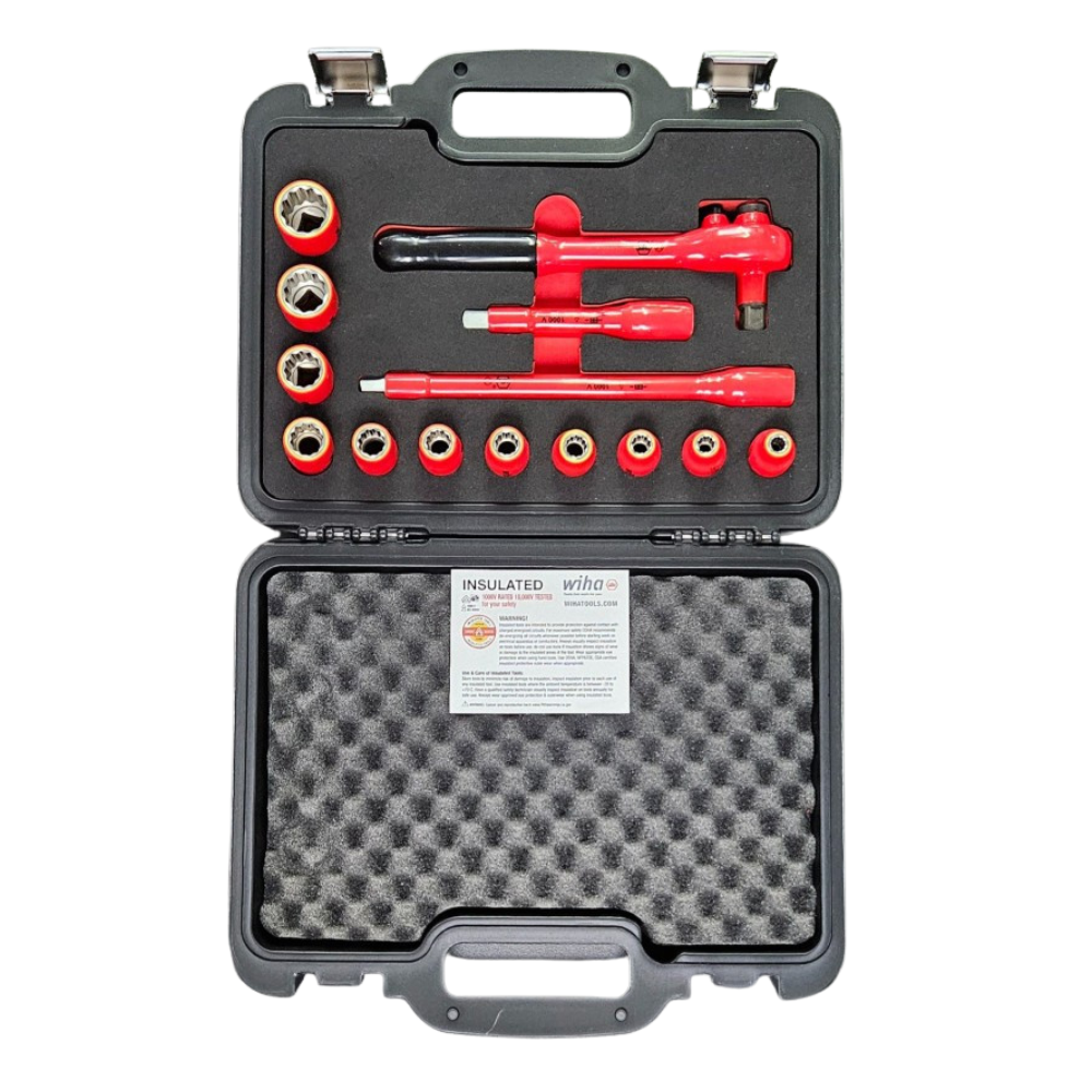 Juego de dados aislado Chicharra C/Ext y Dados 1/2 en Pulgadas WIHA