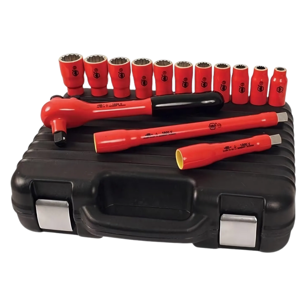 Juego de dados aislado Chicharra C/Ext y Dados 1/2 en Pulgadas WIHA