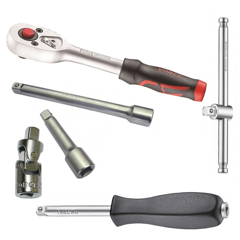 Jgo. dados []1/4 46 pzas. (2461-5) - FORCE