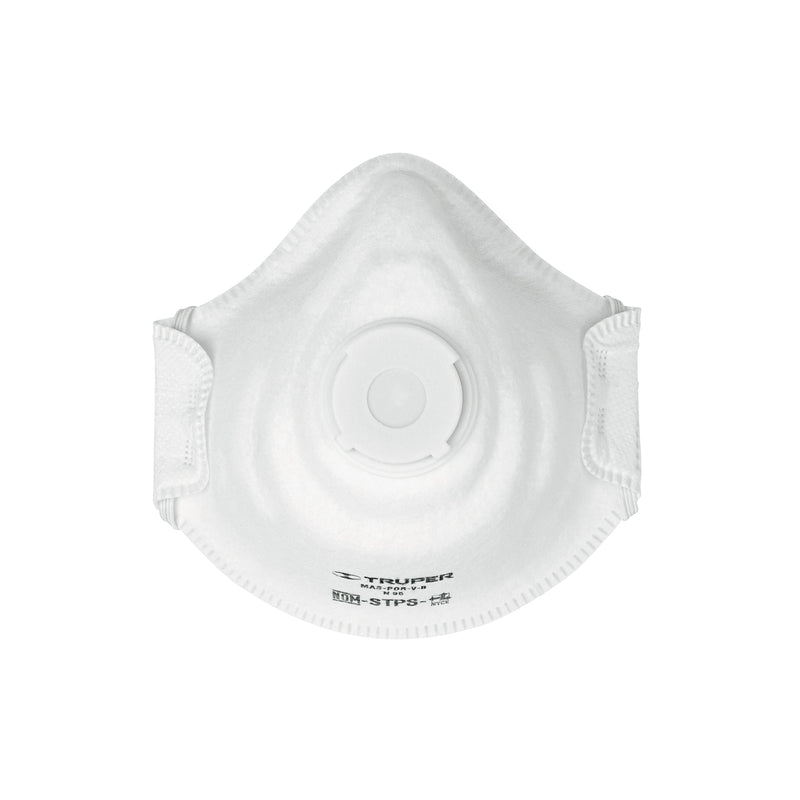 RESPIRADOR TRUPER C/ VALVULA P/POLVO Y PARTICULAS # MAS-POR-V-B (19757)