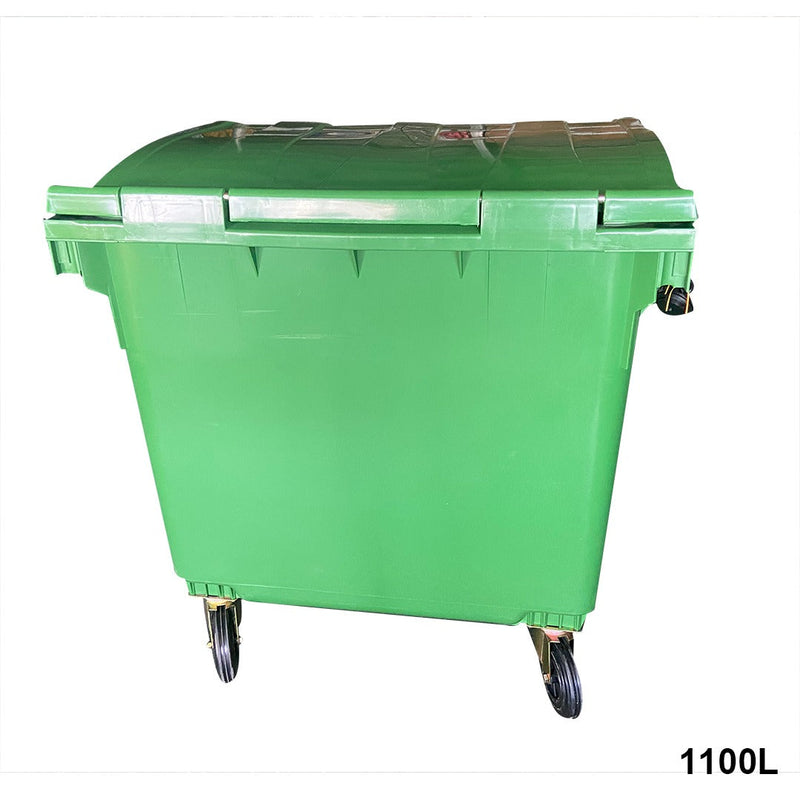 CONTENEDOR DE BASURA CON RUEDAS VERDE 1100 L