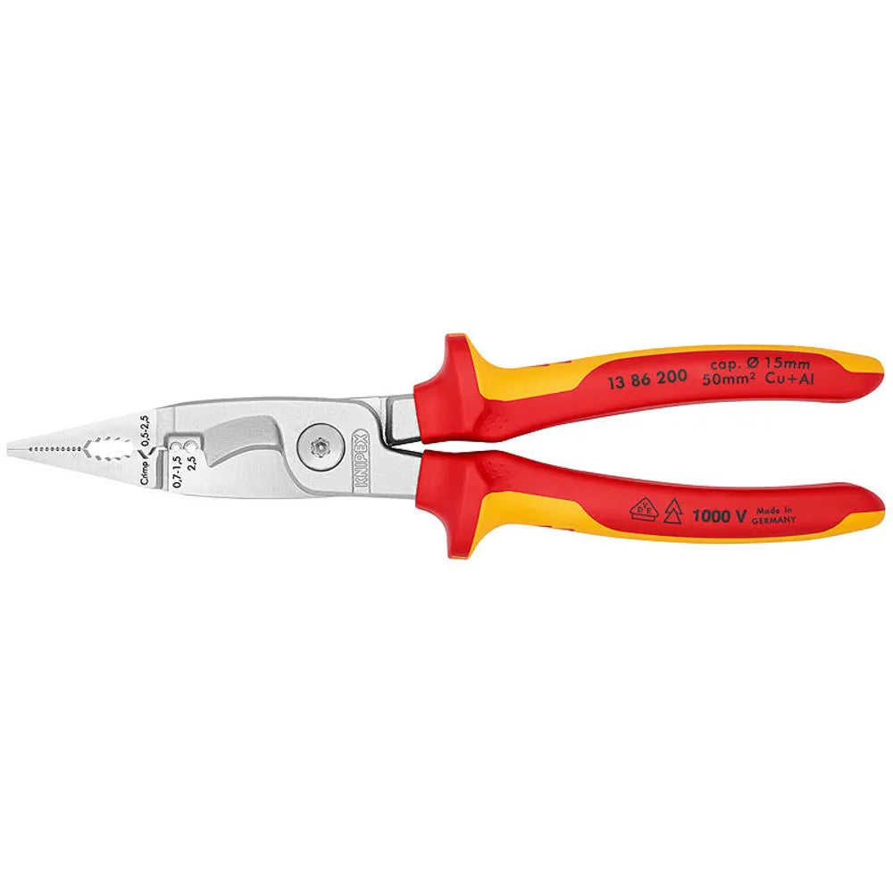 Alicate p/instalaciones electr. 1000 v. (1386200) - KNIPEX