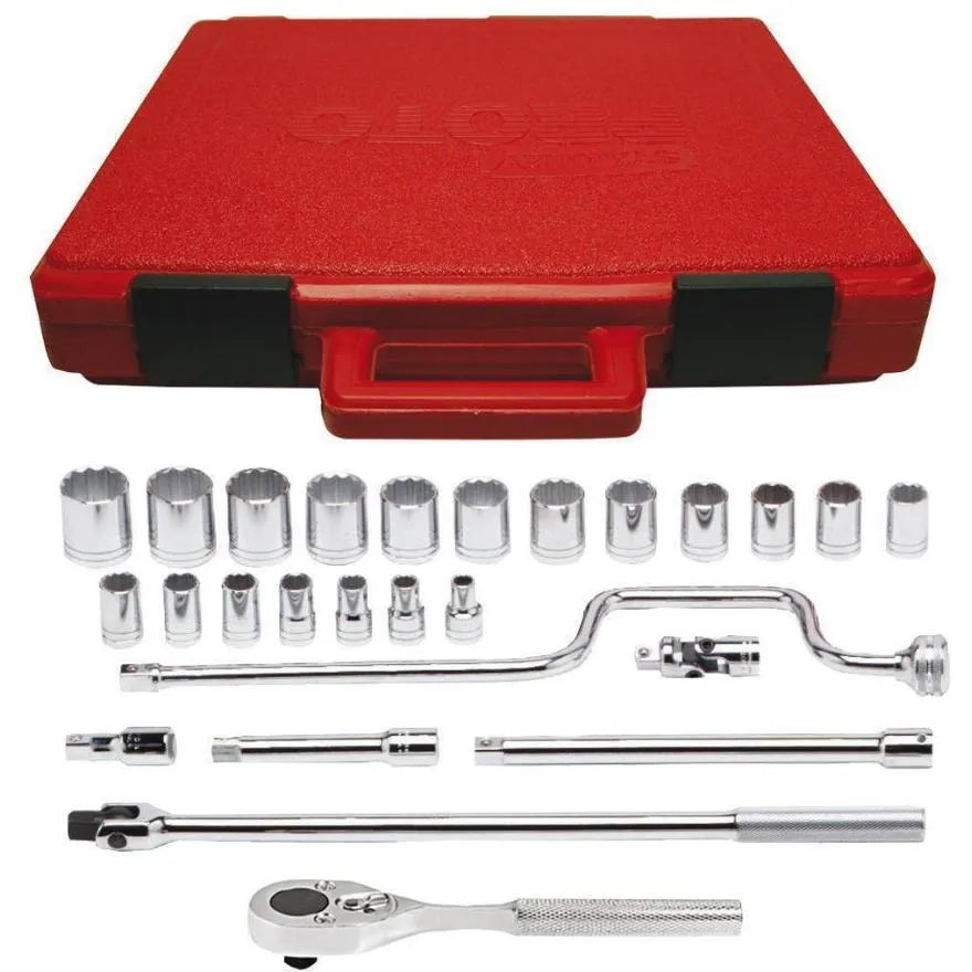 Jgo. dados []1/2 3/8-1.1/4 26 pz. (j54124a) - PROTO