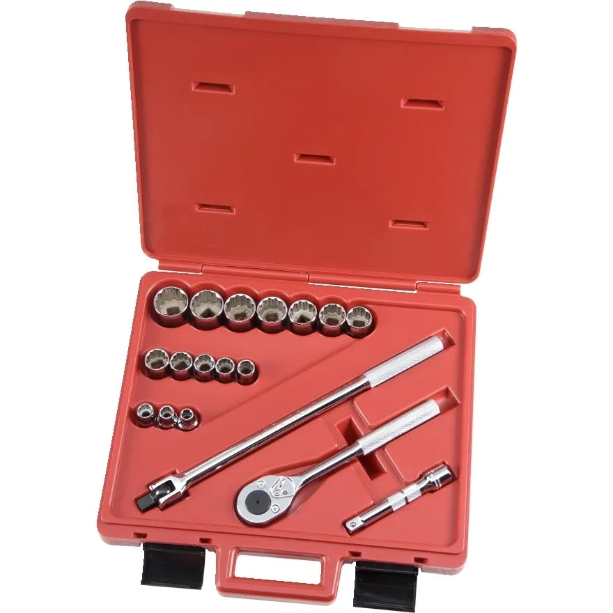 Jgo. dados []1/2 3/8-1.1/4 18 pz. (j54120) - PROTO