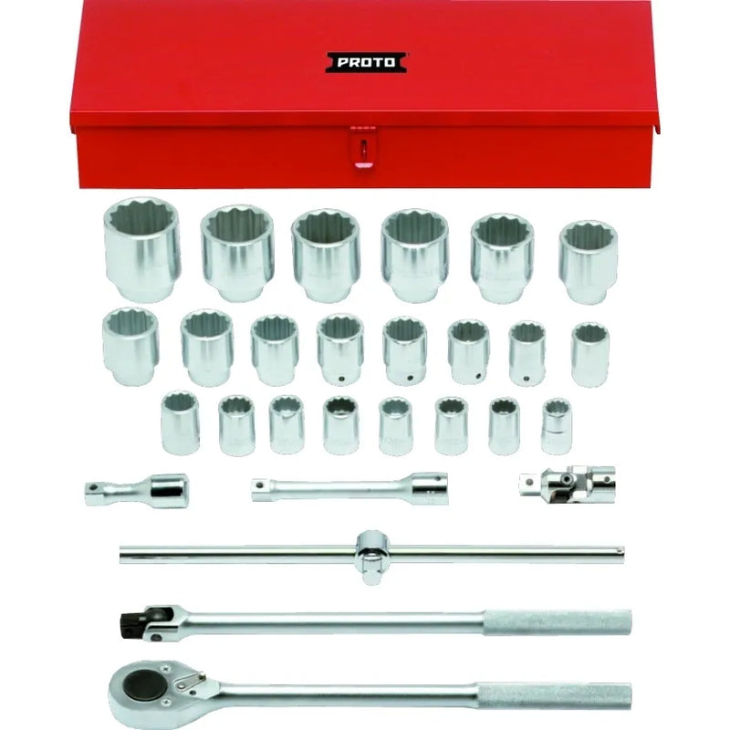 Jgo. dados []3/4 21-60 mm. 28 pzas (j55202a) - PROTO