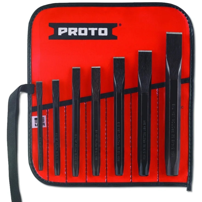 Jgo. de cinceles de 7 pzas h.duty (j86b) - PROTO