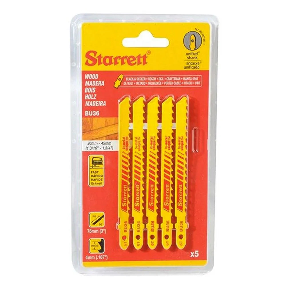 Kit 5 sierras bimetal 10dppx75 mm. (bu310t) - STARRETT