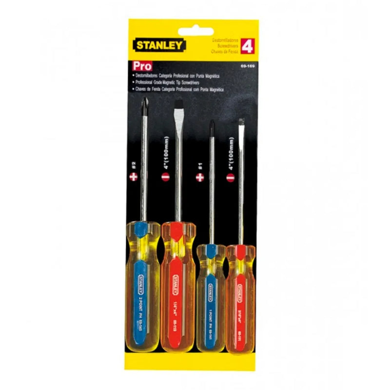 Jgo. destornill. 4 pzs. rojo-amarillo (stht69169) - STANLEY