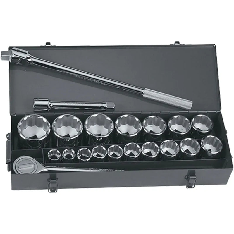 Jgo. dados []3/4 7/8-2.3/8 21 pzas. (87-557) - STANLEY