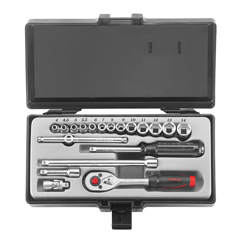 Jgo. dados []1/4 4-14 mm. (2203-5) - FORCE